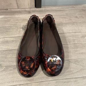 Tory Burch Minnie Travel Ballet Flats in Tortoise